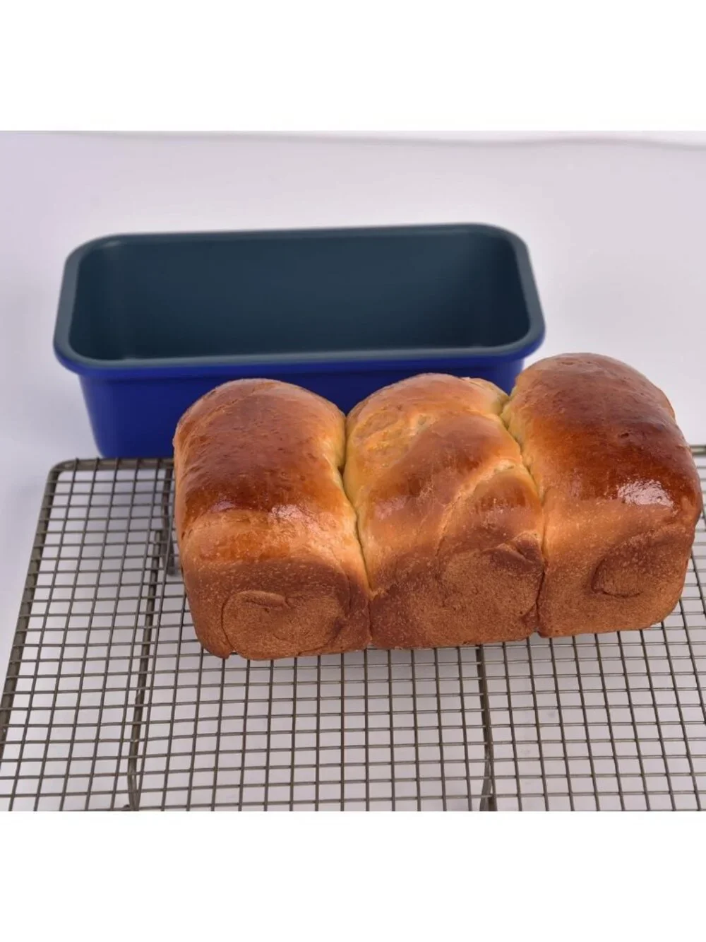Set of 2 Non-Stick 9x5 Inch Loaf Pans for Baking Bread & Cakes - Haze Blue